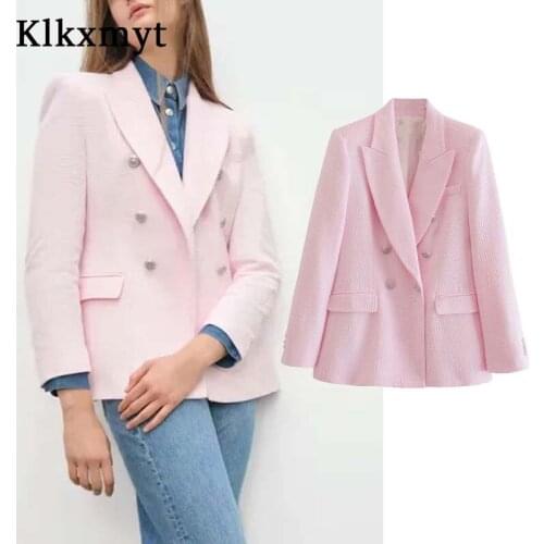 Klkxmyt Women's Tweed Blazers