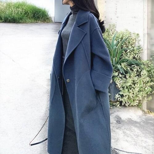 KMETRAM 100% Wool Coat Female Jacket Winter Jacket Women Double Side Woolen Coats and Jackets Women Korean Long Jacket MY4280