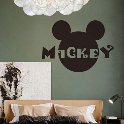 Disney Mickey Creative Funny Room Decoration Painting Bathroom Waterproof Self-adhesive Holiday Event Background Wall Decoration