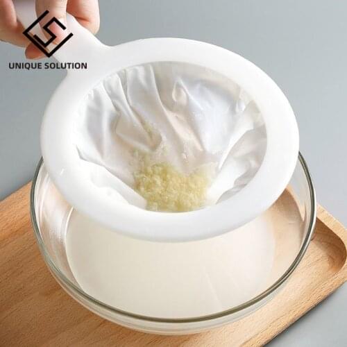 Reusable Nylon Super Fine Colander Mesh Sieve Strainer with Handle for Honey Juice Tea Soymilk Coffee Filter