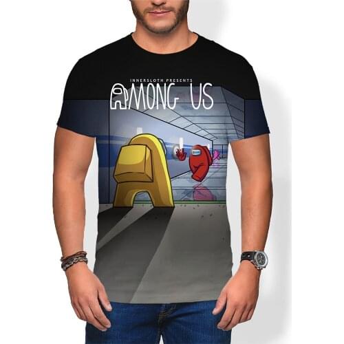 New 3D Among Us Men T-Shirt Short Print Girls Funny Clothes Boys Costume Children 2021 Summer Tops Hot Clothes Game Baby Tshirts
