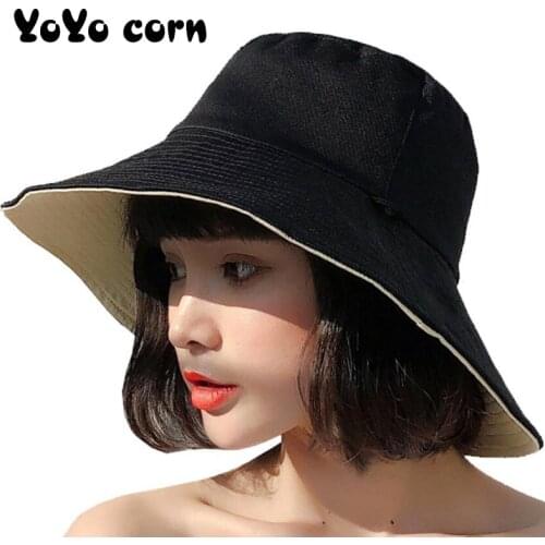 Sparsil Unisex Summer Foldable Bucket Hat Women Outdoor Sunscreen Cotton Fishing Hunting Cap Men Basin Chapeau Sun Prevent Hats