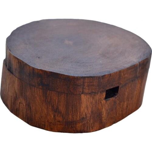 Tree Stump Shape Ash Tray with Lid Wood Art Collection Smoking Ashtray for Living Room