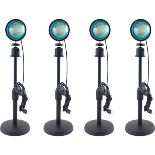 Projection Atmosphere LED Lamp Night Light,USB Projector 180 degree Rotation Photography Lamps for Bedroom Studio