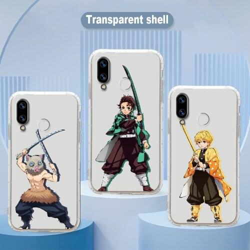 Anime Demon Slayer Phone Case Transparent For Huawei Honor 6 7 8 9 10 10i 20 A C X Lite Pro Play transparent tpu cover 3D
