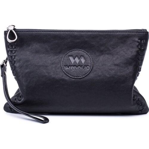 Luxury Brand Business Men Wallet Sheepskin Leather Clutch Bag Card Holders Purse Casual Envelope Long Wallets Handy Bag For IPAD