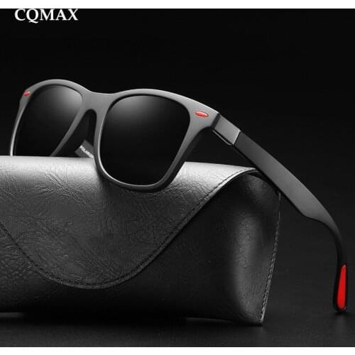 CQMAX NEW DESIGN Ultralight TR90 Polarized Sunglasses Men Women Driving Square Style Sun Glasses Male Goggle UV400 Gafas De Sol