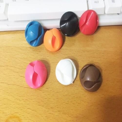 Mobile phone line White Black 2Slot Cable Winder Organizer Cable Clip Desk Secure Tidy Organiser Wire Cord USB Charger