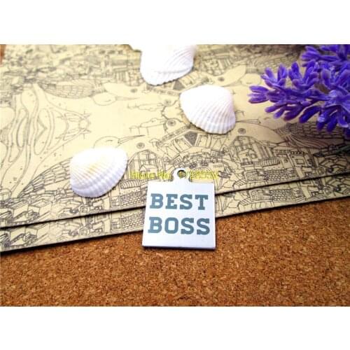 10pcs--stainless steel charms "best boss " 5 style for choosing DIY Charms Pendants