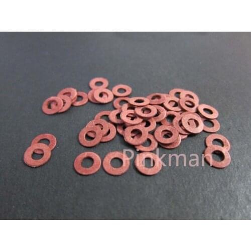 1000 Pcs M4.5 4.5mmx7.5mmx1mm Red Insulating Fiber Washer