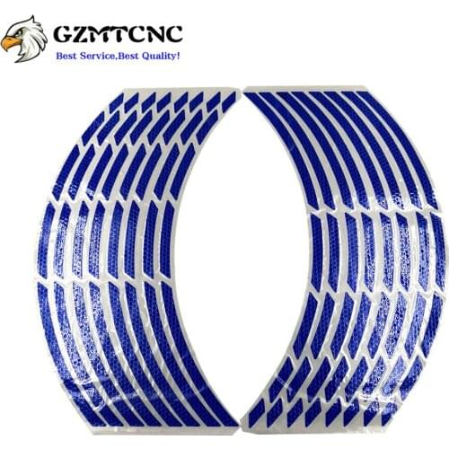 17/18/19 inch Wheel Car Tyre Rim Stickers Tire wheel decals Safety Reflective For Kawasaki W800 ZRX1100 ZRX1100 ZX1100 ZX7R ZX9