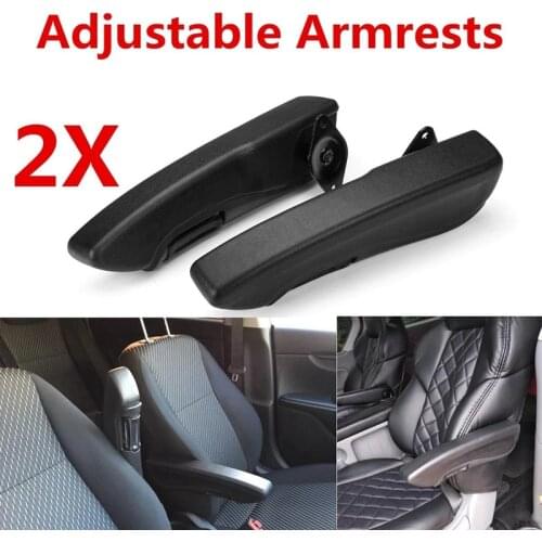 2Pcs Universal Car Adjustable Armrests Arm Seat Handle Engineering Seat Hand Rail Pair Comfortable Rest PU Foam Truck