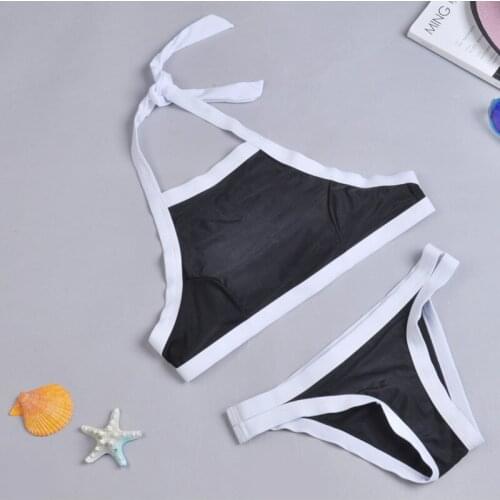 2018 Summer Sexy Beach Swimwear Bikini Women Swimsuit Neoprene Bikini Push Up Low Waist Bikini Set Bathing suit Sexy Swimwear