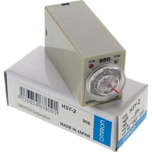 220VAC H3Y-2 Power On Time Delay Relay Solid-State Timer 1.0~30Sec DPDT & Socket