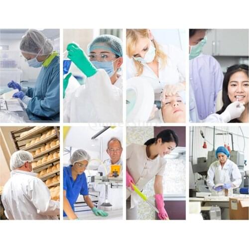 50pcs/pack Disposable Hair Caps Nets Shower Covers Tanning Catering Cap Non-woven Elastic Stretch Disposable Hair Cap