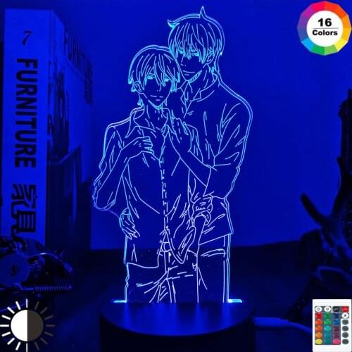 Anime Led Light BL for Bedroom Decor Night Light Manga Birthday Gift Room 3d Lamp Anime Dakaretai Otoko 1-i Ni Odosarete Imasu