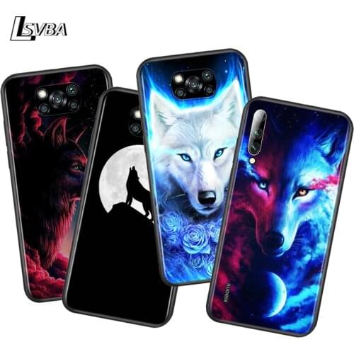 Moon Wolf Howl For Xiaomi Poco X3 NFC M2 X2 F2 C3 M3 F1 Pro Mi Play Mix 3 A3 CC9E A2 A1 6 5 Lite Phone Case