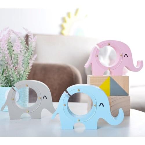 Wooden Elephant Piggy Bank Scandinavia Decoration For Kids Room Boy Children Room Girls Room Decor Nursery Decor Wood Figurine