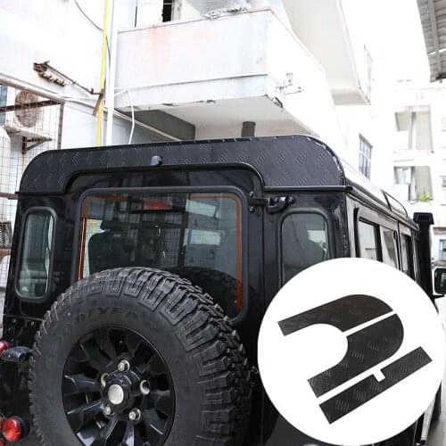 Exterior Details Alloy Black Car Tailgate Roof Trim Panel for Land Rover Defender 2004-18 Car Exterior Modification Accessories