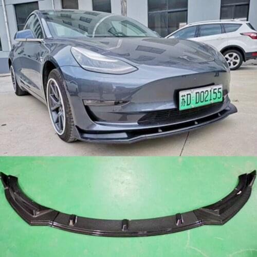 For Tesla Model 3 Sedan 4-door 2016 2017 2018 Front Bumper Lip Spoiler Bumper LipBody Kit Accessories High Quality ABS Material