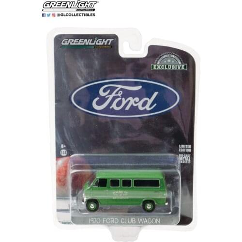 GreenLight 1:64 1970 Ford Club Wagon Alloy model car Metal toys for childen kids diecast gift