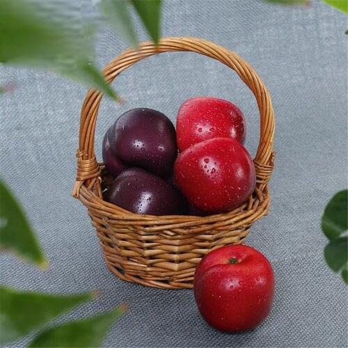 Artificial Simulation faux fruit photography props cognitive toys shop display black purple red currant plum Fake Fruit model