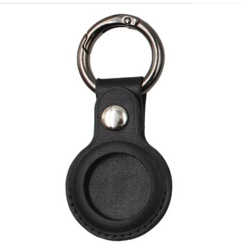 Leather Airtag Case For Apple Airtags Protective cover For Airtag Locator Tracker Anti-lost Device Sleeve Key Charm Luggage