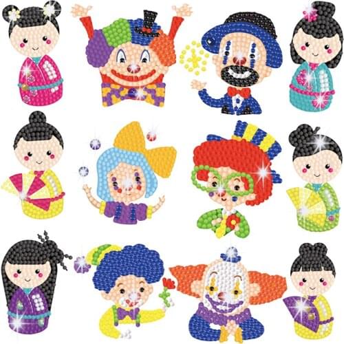 Children Cartoon Animal Diamond Painting Sticker Beginner Diamond Painting Kit Digital Children Diamond Mosaic