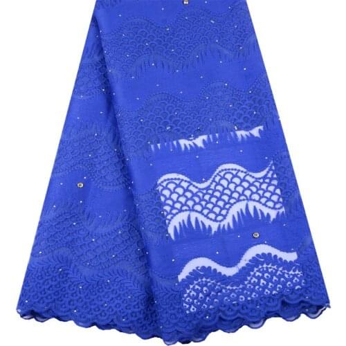 Nigeria Milk Silk Lace Fabric 2019 African Tulle Lace Fabric High Quality Royal Blue Guipure Lace Fabric For Wedding Dress S1504