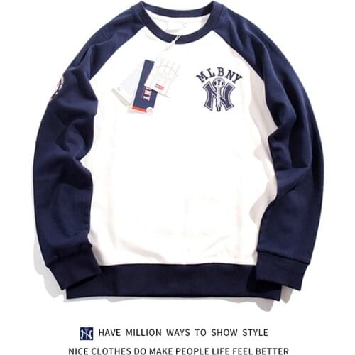 2021 New Autumn Patchwork Embroidery Womens Baseball Sweatshirts Unisex Mens Sweater Hoodie Streetwear Sport Casual Varsity