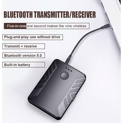 NEW Transmitter receptor Bluetooth Audio 2 IN 1 headsets Receiver Call With Mic TV PC Car Speakers Stereo Music Audio Transmisor