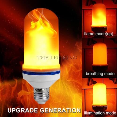Wholesale 3W 9W 15W E27 E14 B22 Flame Bulb 85-265V Dimmable LED Flame Effect Fire Light Bulb Flickering Emulation Decor LED Lamp