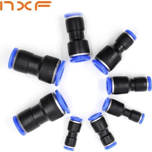 Pneumatic Fittings Fitting Plastic Connector PU PG 4mm 6mm to 8mm 10mm Air water Hose Tube Push in Straight Gas Quick Connectors