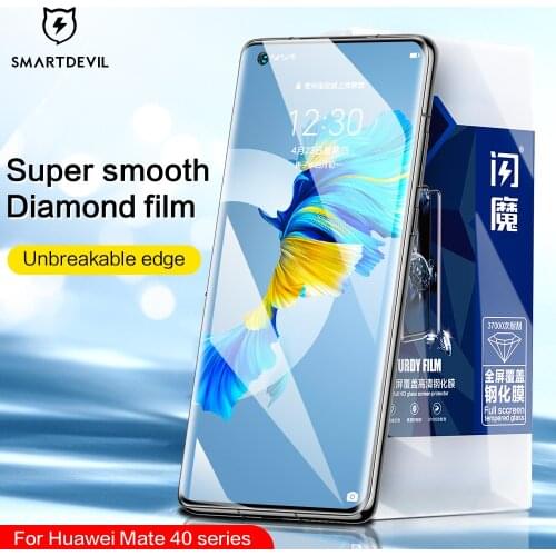 SmartDevil Diamonds Screen Protectors for Huawei Mate 40 Pro Plus Full Screen Full Coverage HD Bluelight Tempered Glass HD Film