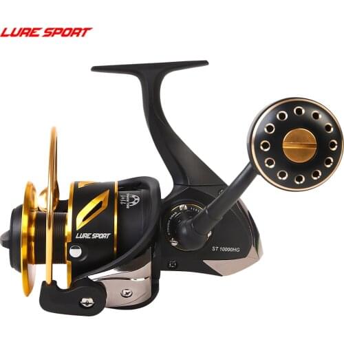 LureSport Spinning Reel Alloy Heavy Fishing Reel High Ratio Jigging reel 12BB Saltist 4000-10000 Ocean Boat Fish Max Drag 35kg