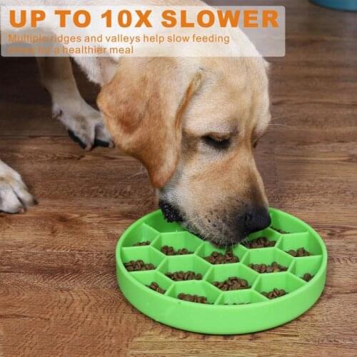 Silicone Pet Dog Slow Down Eating Feeder Prevent Obesity Feeding Food Honeycomb Dishes Puppy Feeding Lick Pad Dog Product