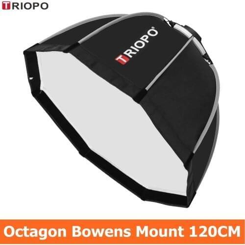 TRIOPO 120cm Octagon Softbox Diffuser Reflector Bowens Mount Light Box for photography Studio Strobe Flash Light accessories