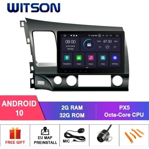 WITSON 10.1'' Android 10.0 IPS Screen for HONDA CIVIC CAR RADIO 4GB RAM+64GB FLASH 8 Octa Core AUTO STEREO GPS+DVR/WIFI+DSP+DAB
