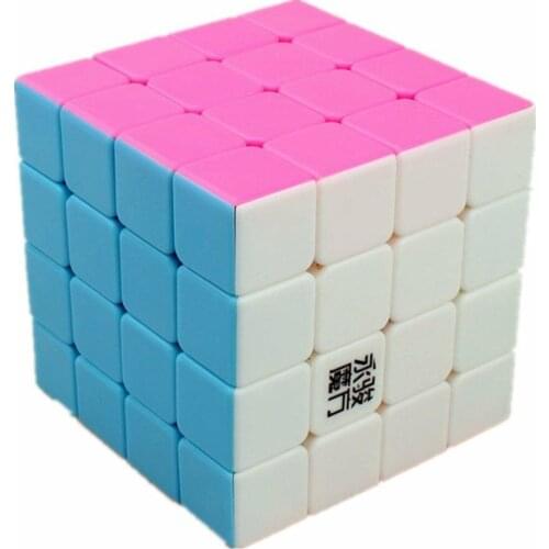 YJ YUSU 4x4x4 Magic Cube Stickerless Speed Cube Puzzle Twist 4x4 Smooth Safe ABS Ultra-Smooth Professional Multi-Color 65mm Toy