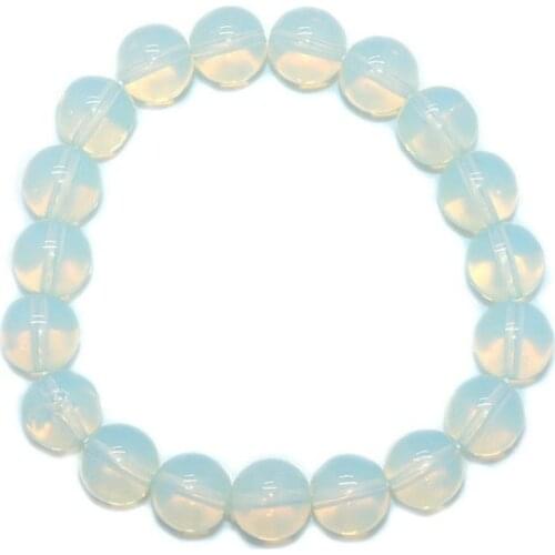 10mm Korean Version Of Natural Opal Bracelet Bracelet Jewelry Female Elastic Rope Bracelet