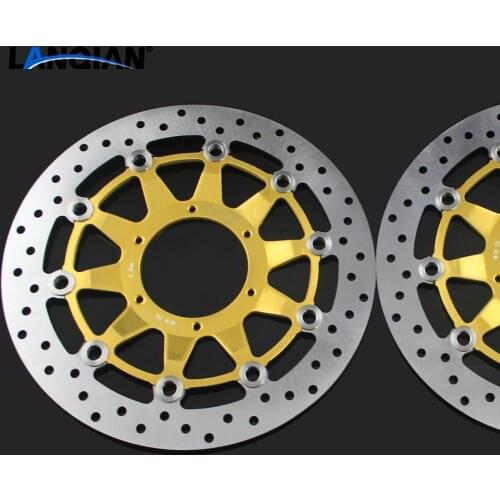 Gold 2 pieces motorcycle Front Disc Brake Rotor Scooter Front Rear Disc Brake Rotor for HONDA CBR1000 2006 2007