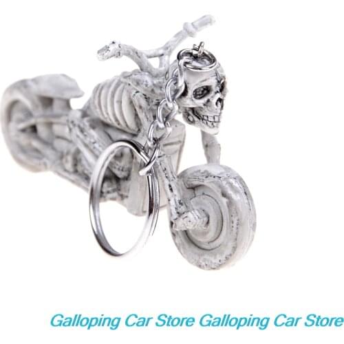 1pc Skull Motorcycle Toy Gift Skull Keychain Vintage Rubber Devil Death Monster Pirate Trinket Motor Car Toy