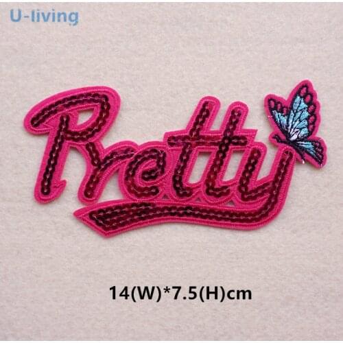 1pcs Mixture Patch for Clothing Iron on Sequined Sew Applique Cute Patch Fabric Badge Garment DIY Apparel Accessories