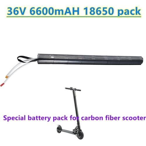 100% 36V 6600mAH Lithium Battery Pack Carbon Fiber Scooter Special-purpose Battery Pack ,Carbon Fiber Vertical Tubular Battery