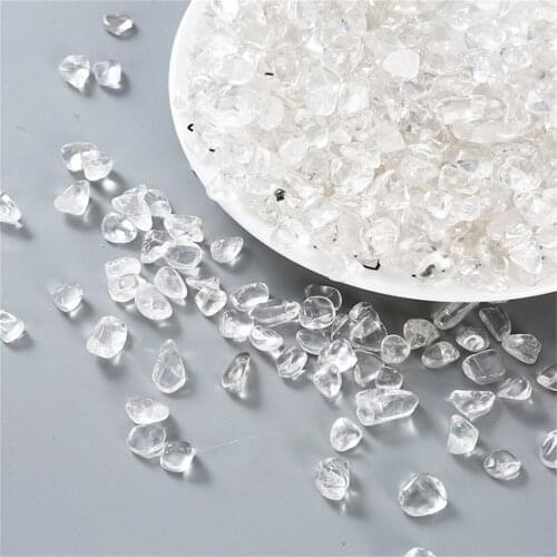 100g 5mm-7mm White Crystal Gravel Natural And Mineral Stones Meditation Quartz Runes Witchcraft Supplies Fish Tank Decor