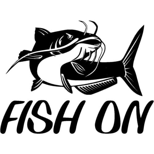 15.2cm*11.2cm Fish On Catfish Fashion Animal Decor Stickers Decals Vinyl S4-0223