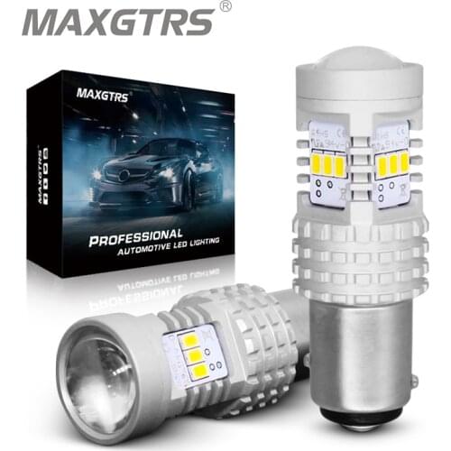2x High Power 1157 P21/5W LED Bay15d S25 14SMD 3020 Car LED Tail Brake Stop Parking DRL Halogen Light Bulb White Red
