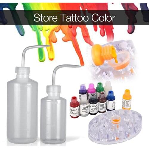 2pcs Squeeze Bottles Tattoo Supply Diffuser Green Soap Wash Bottle Non-Spray Lab Watering Flower Tattoo Accessories Oil Holder