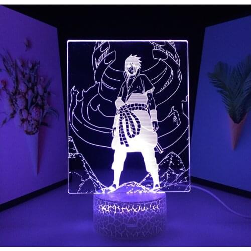 Animation Peripherals Standing Ninja 3D LED Lamp 7 Color Changes With Remote Control Acrylic Light Guide Plate for Birthday Gift