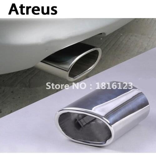 Atreus 1pcs Stainless Steel Car Exhaust Muffler Tip Pipes for BMW E90 E91 E92 E93 318i 318d New Auto Accessories High quality
